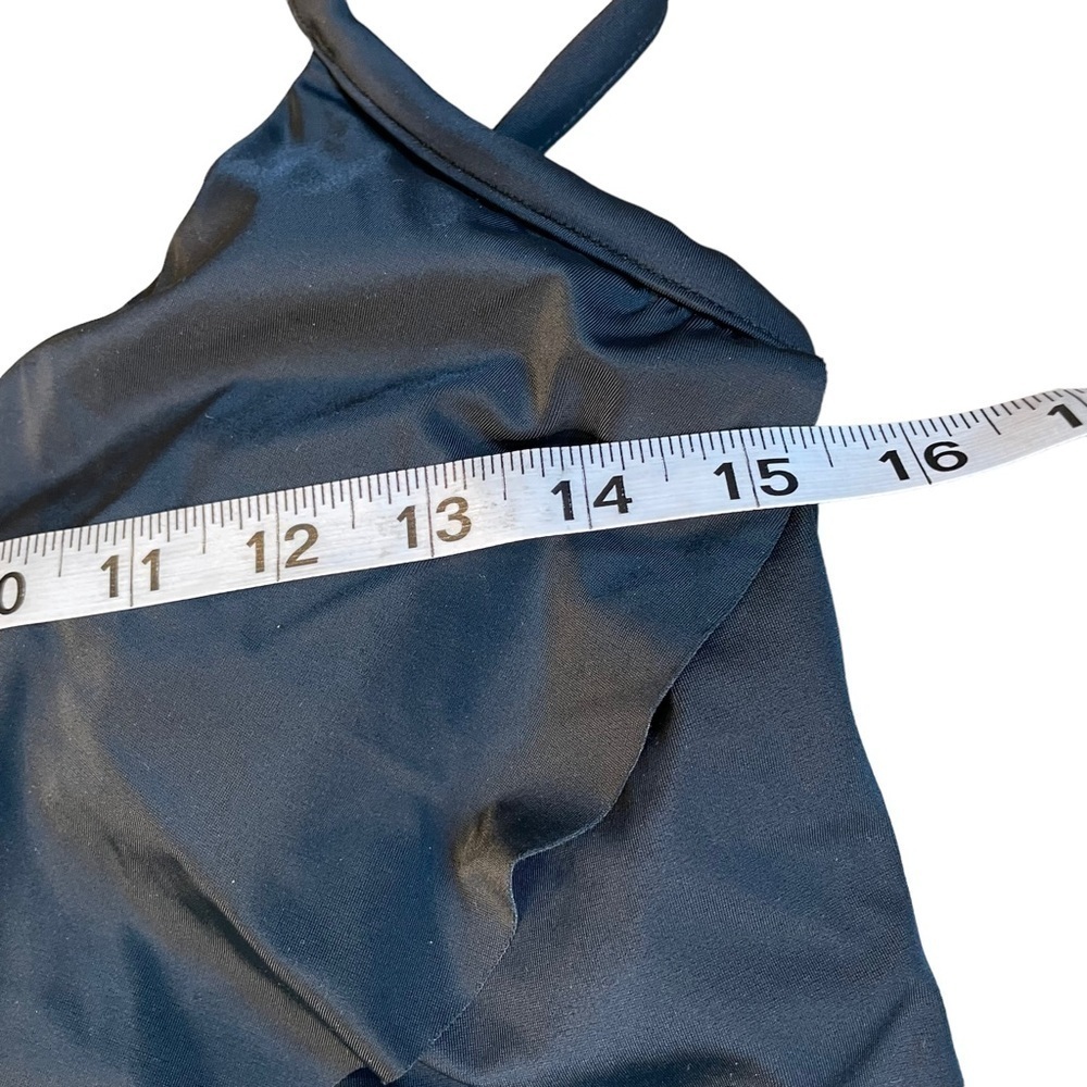 Ruby Ribbon Solid Black Ruffle Tankini Swim Top S… - image 6